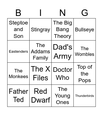 TV Themes Bingo Card