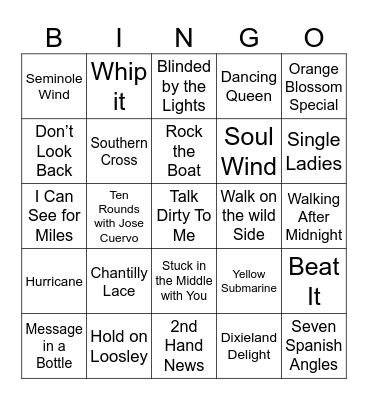 BDB Bingo 10 Bingo Card