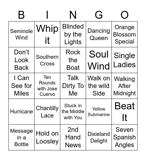 BDB Bingo 10 Bingo Card