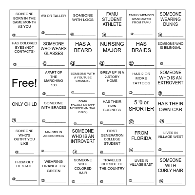 Why Not Me Workshop Bingo Card