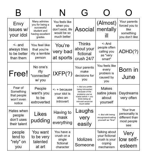 レ🦑 kinnie bingo Card