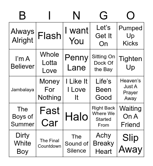 BDB Bingo 11 Bingo Card