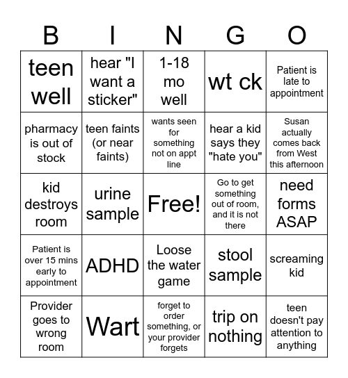 ACHP Ashland Bingo Card