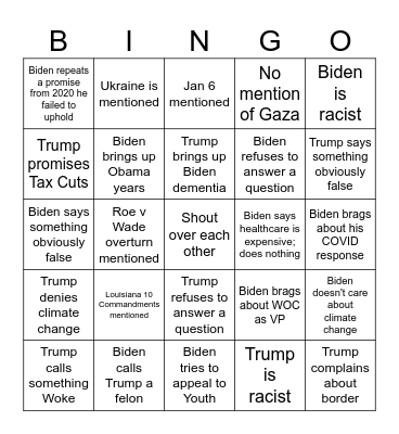 Please let it end Bingo Card