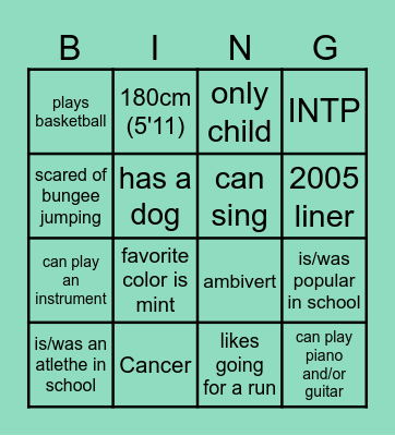 Mint𝓨days | How much are you like Junghoon? Bingo Card