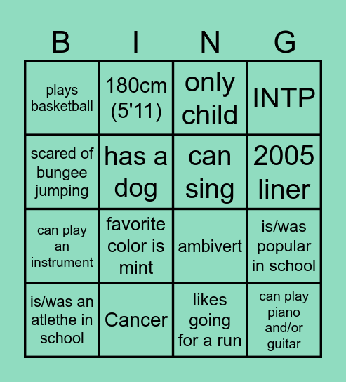 Mint𝓨days | How much are you like Junghoon? Bingo Card