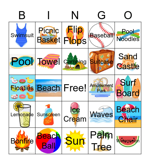 Summer Bingo Card