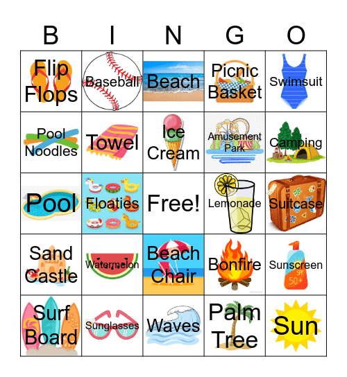 Summer Bingo Card