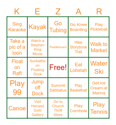 LOONDANCE BINGO Card