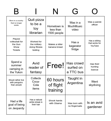 La Salle Fun Fact Bingo! Bingo Card