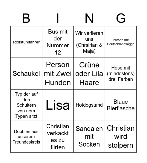 Kieler Woche Bingo Card