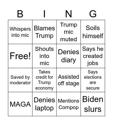 Debate bingo Card