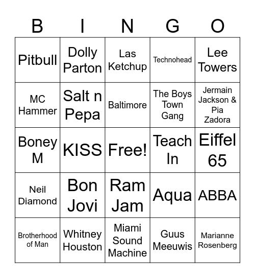 blaaa Bingo Card