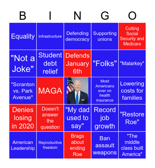 Debate Bingo Card