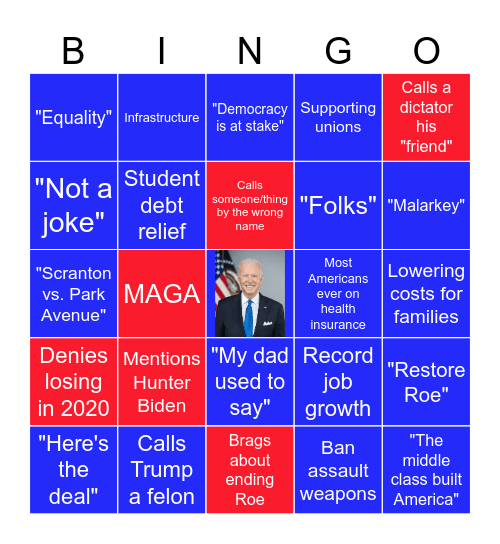 Debate Bingo Card