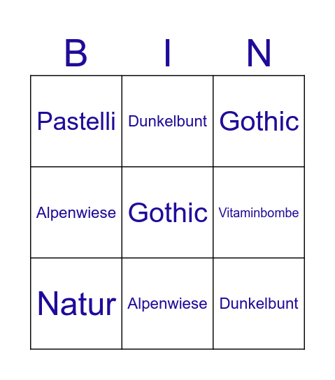 Claudia Krämer Bingo Card
