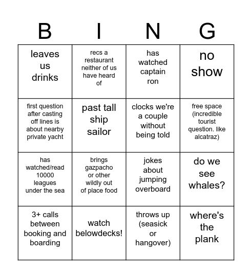 nautilus 2024 Bingo Card