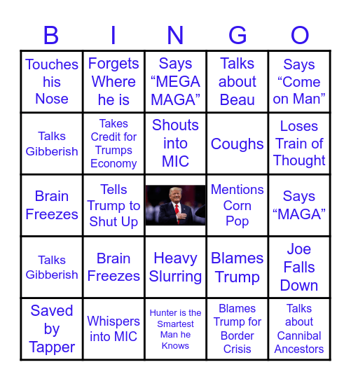 DEBATE NIGHT BINGO Card