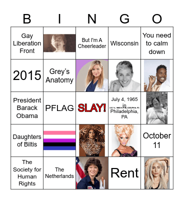 Pride Month Bingo 2 Bingo Card
