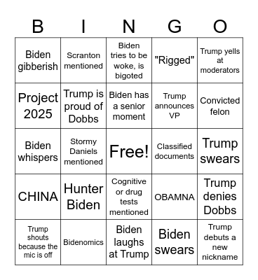 WWE 24: Senior Citizen Smackdown Bingo Card