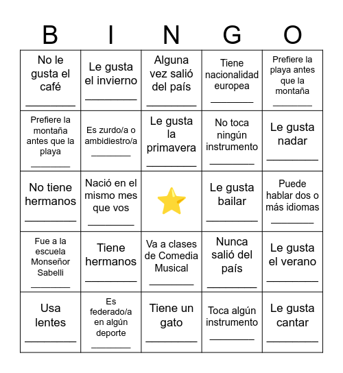 Bingo Cumple Bingo Card