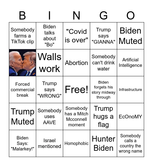 Presidential 1v1 Bingo Card