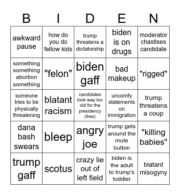 despair 2024 Bingo Card