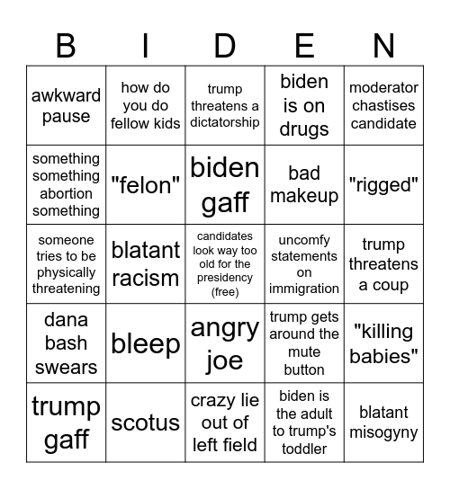 despair 2024 Bingo Card