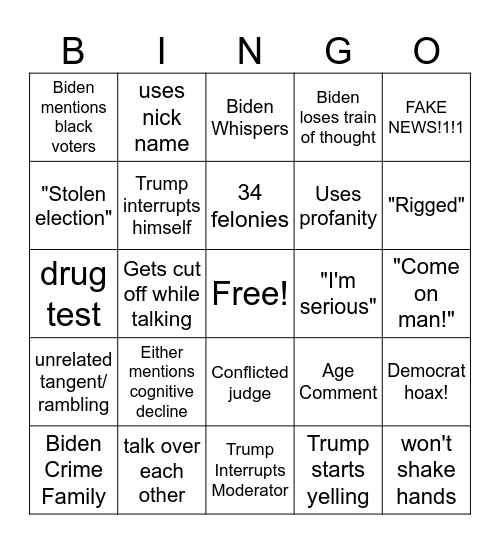 America Is Doomed (bingo!) Bingo Card