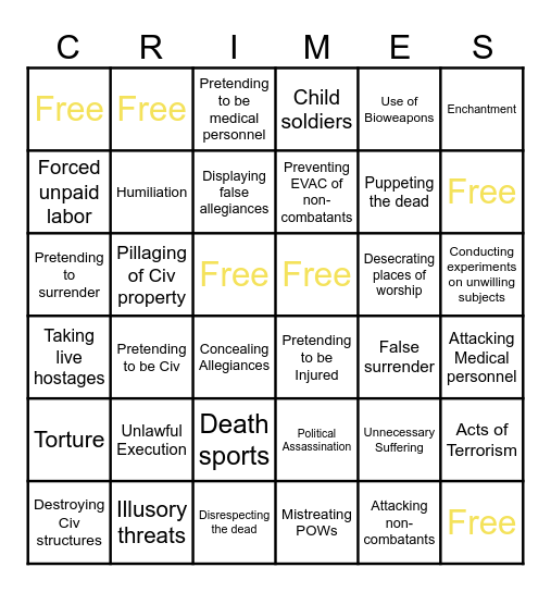 Kereskan-Vergeste Accords Bingo Card