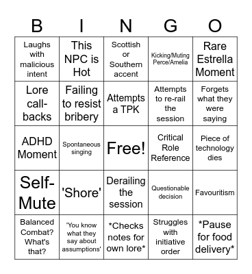 Will Bingo Card
