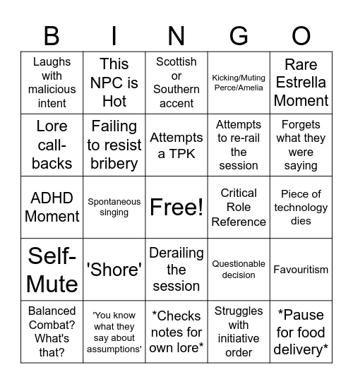 Will Bingo Card