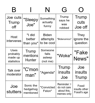 Bozo Bingo Card