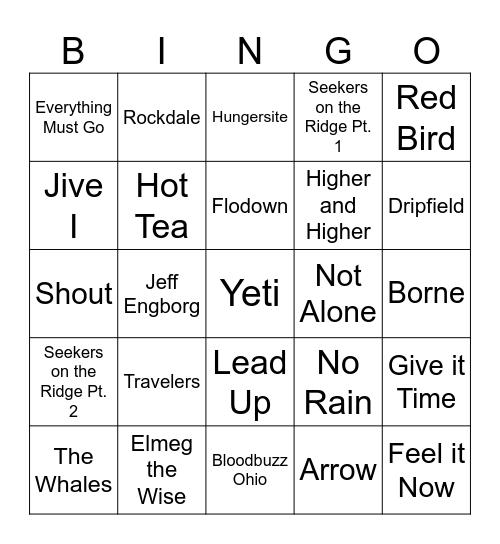 Final Round Summer '24 Bingo! Bingo Card