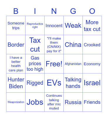 <Round One> donald's version Bingo Card