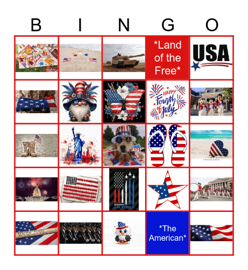 July 4th Bingo Card