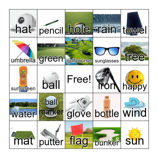 Golf Bingo Card