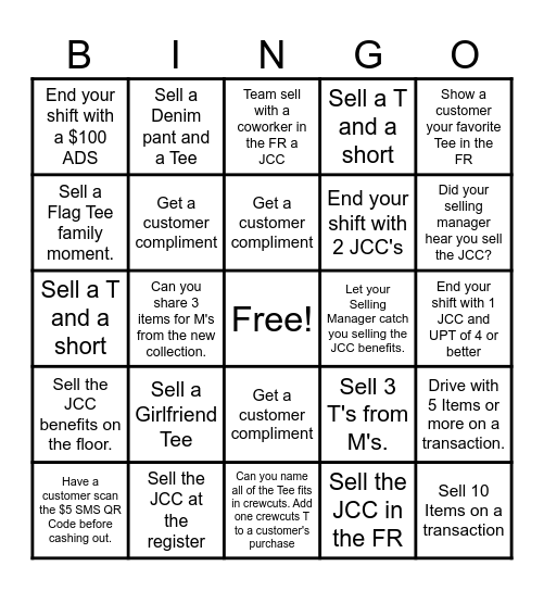 July 4 Bingo Card Bingo Card
