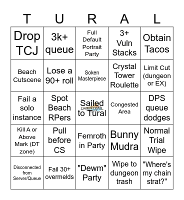 Week 1 Dawntrail Bingo Card