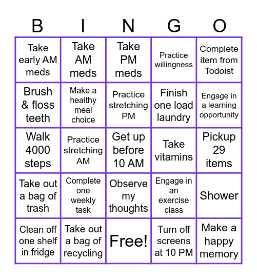 Daily Bingo Card