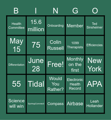 SPRING-O! Bingo Card