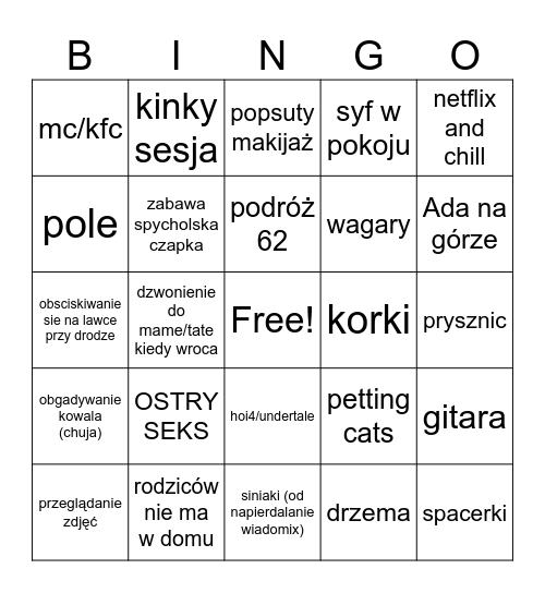 Staromiejskie Bingo Card