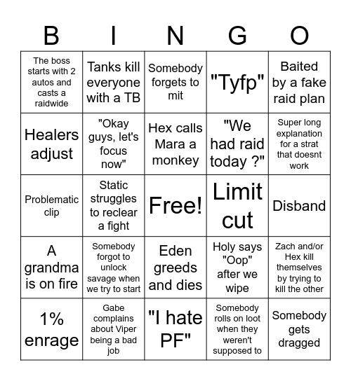 Dawntrail Savage Static Bingo Card Bingo Card