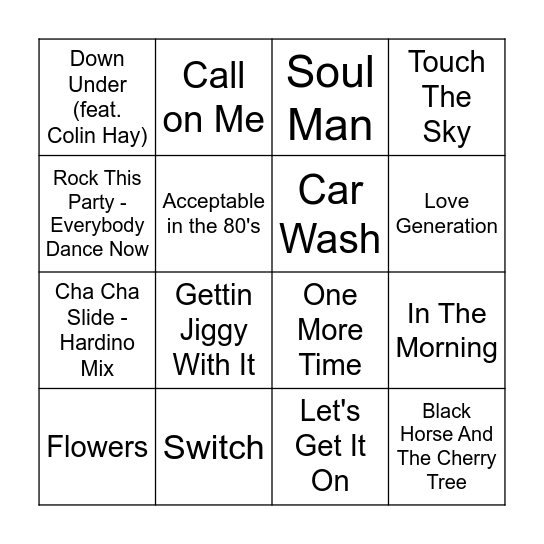 Epsom Social Round 2 Bingo Card