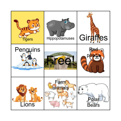 Asahiyama zoo bingo! Bingo Card