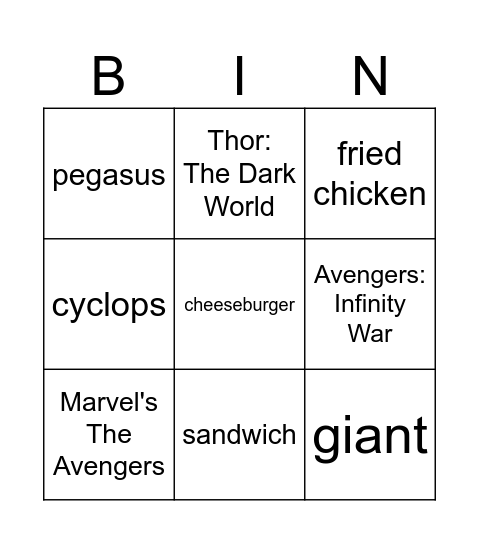 Infinite craft Bingo Card