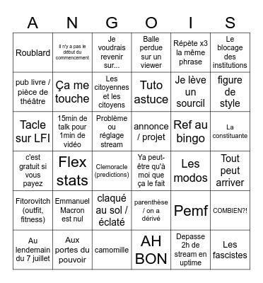 06/07 CLEMO BINGO MUNDO FINITO Bingo Card