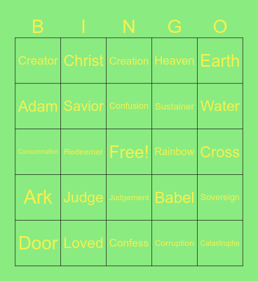 The Great Jungle Journey Bingo Card
