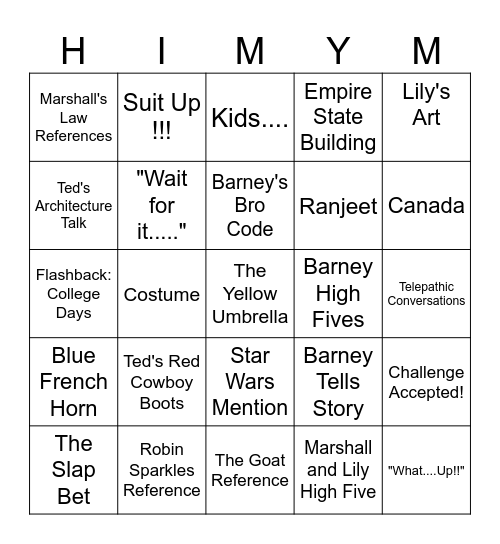 LEGENDARY BINGO Card