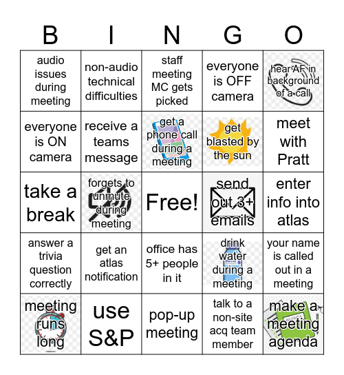 Glenvale Bingo Card